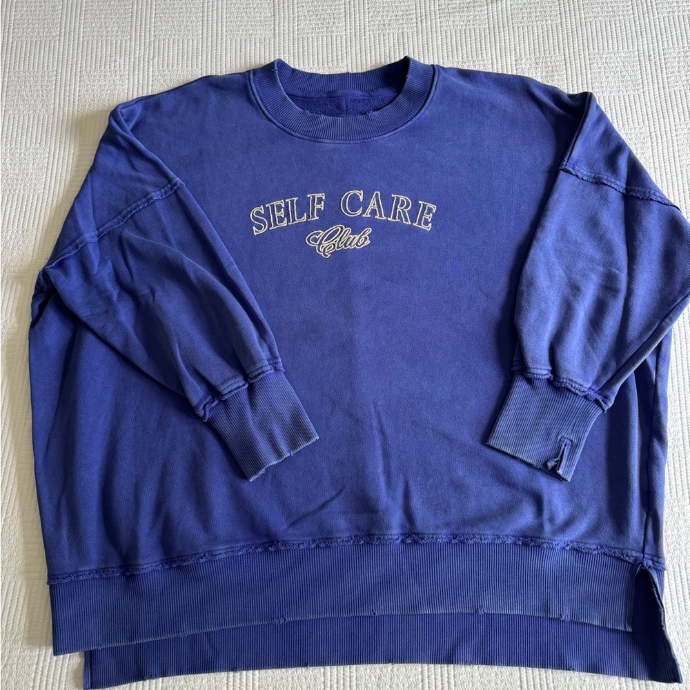 Self Care Club Aerie Blue Sweatshirt